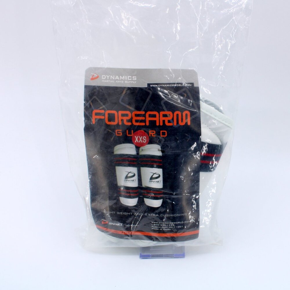 Dynamics White Vinyl Forearms Guard Size XXS For Martial Arts